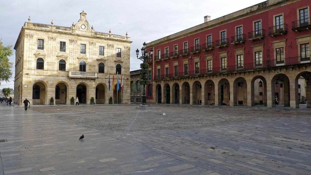 La Casa Consistorial del Ayuntamiento de Gijón, en la plaza Mayor.