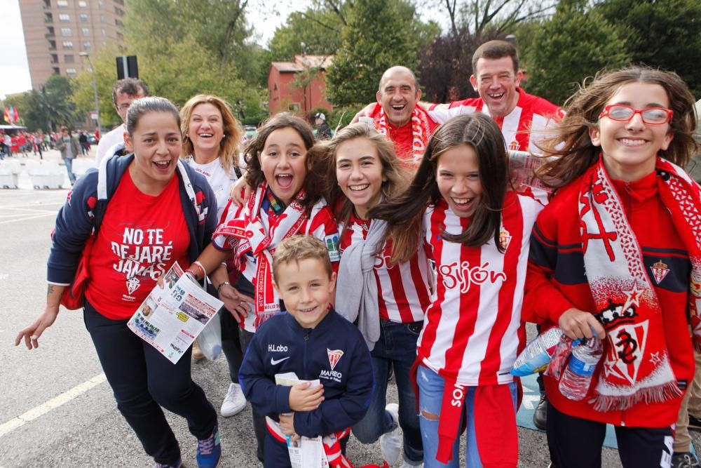 Ambientazo para el derbi asturiano en El Molinón