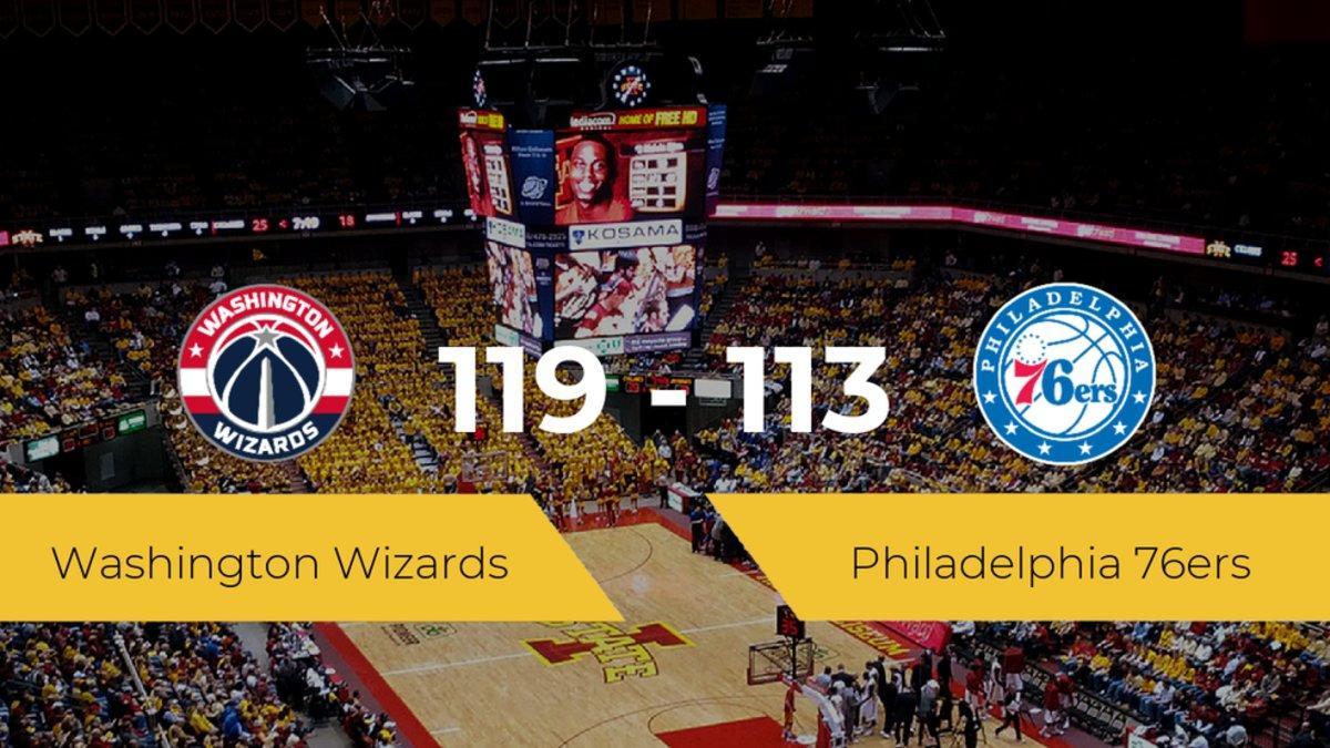 Washington Wizards se impone por 119-113 frente a Philadelphia 76ers