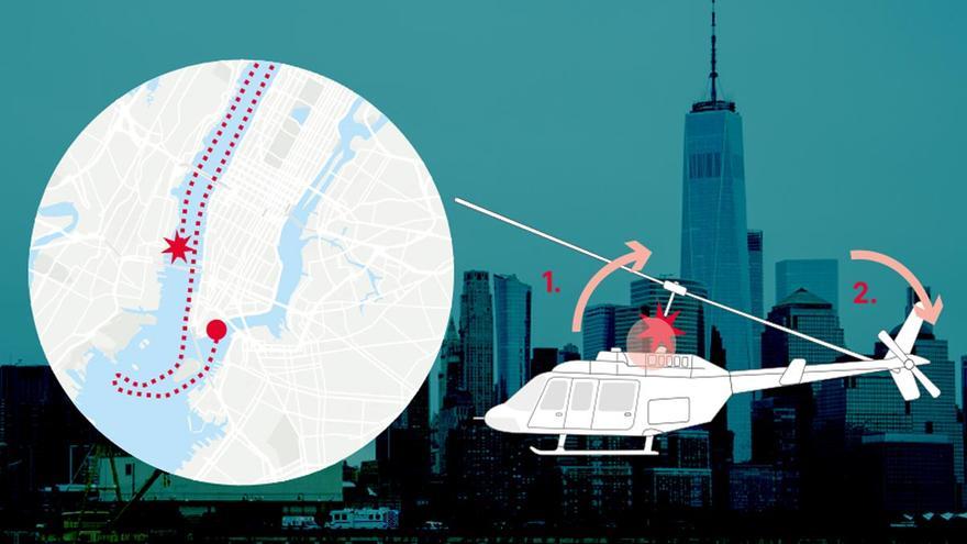 ¿Cómo se pudo caer un helicóptero al río Hudson? Lo que sabemos del accidente de Nueva York, en gráficos y vídeos