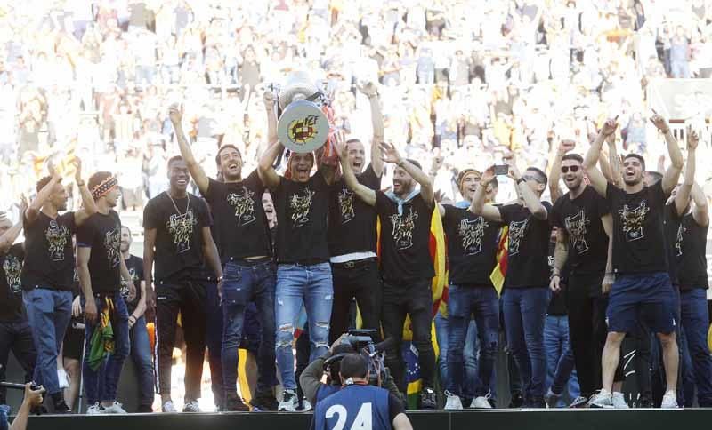 Celebración del Valencia CF campeón de Copa