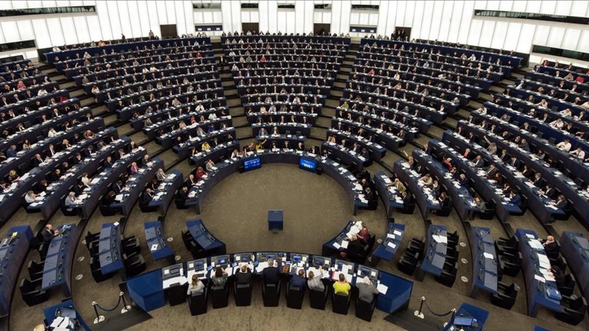 Pleno del Parlamento Europeo en Estrasburgo.