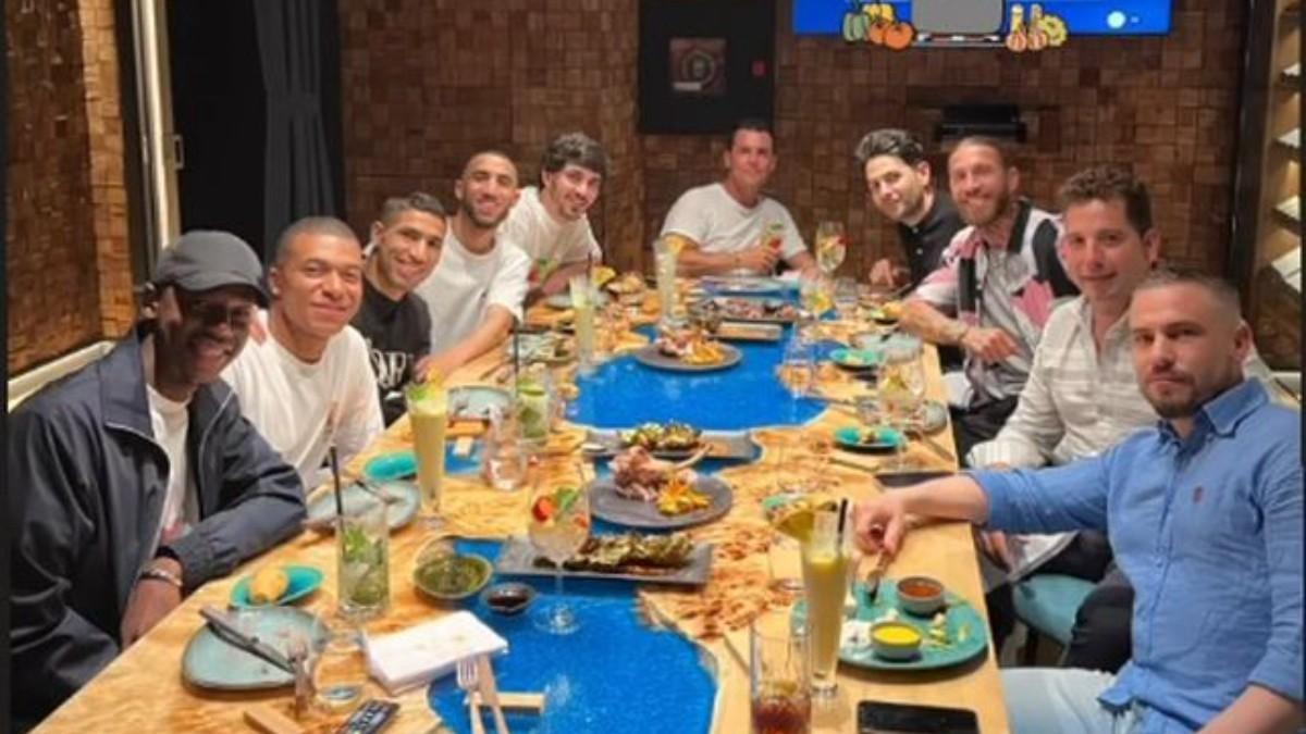 La imagen de la cena publicada por Ramos