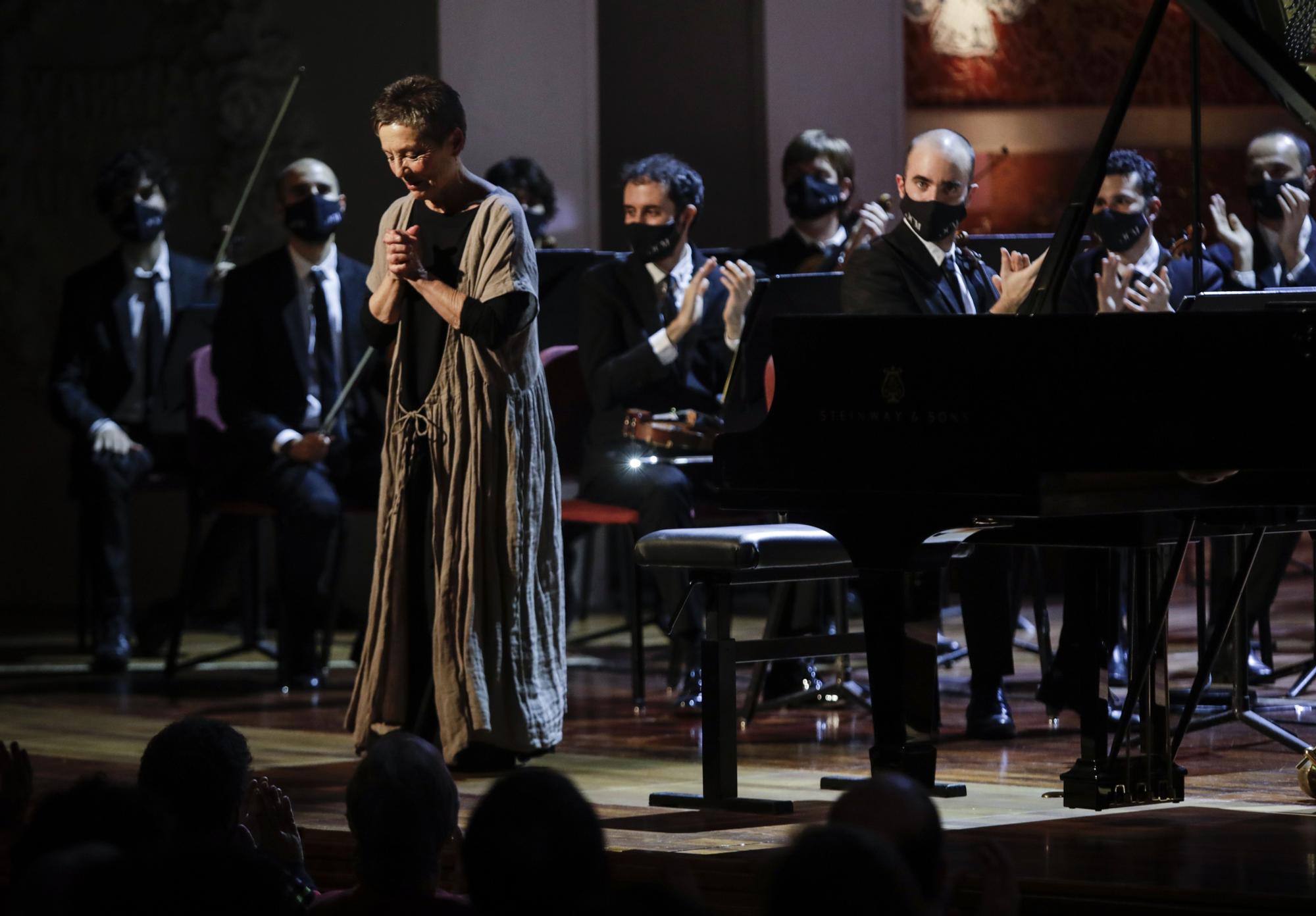 La pianista Maria João Pires en el escenario del Palau de la Música