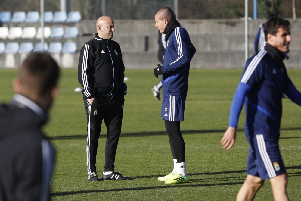 Entrenamiento del Oviedo en El Requexón