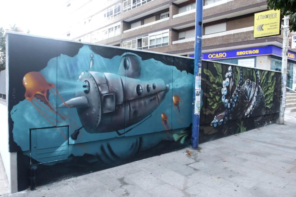 Así lucen los nuevos murales urbanos de Vigo