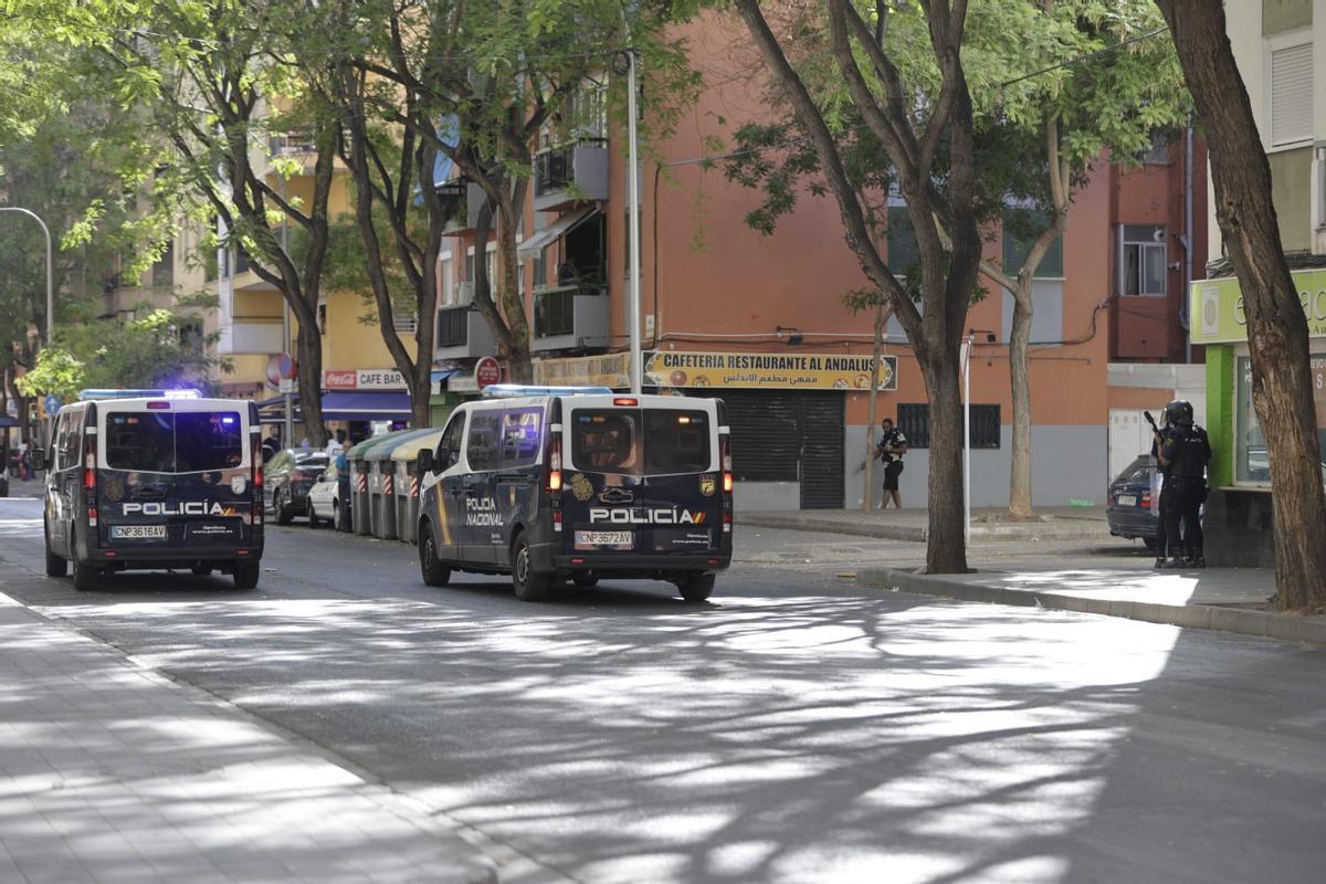 Agentes de la Policía Nacional en Son Gotleu en una imagen de archivo.