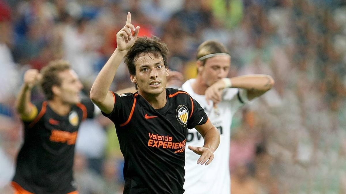 David Silva con el Valencia cf