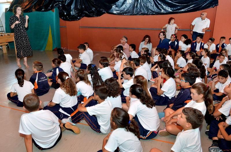 20/06/2018 CARRIZAL, INGENIO. La ingeniera aeronáutica de la Nasa, Mar Vaquero, ofrece una charla a los alumnos del colegio de primaria Tomás Morales. SANTI BLANCO  | 20/06/2018 | Fotógrafo: Santi Blanco