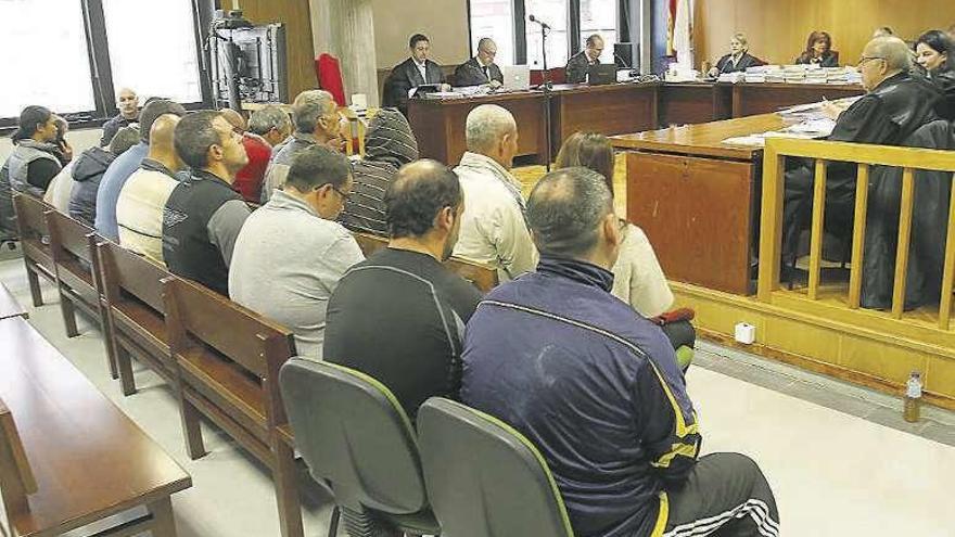 Imagen de un momento del juicio en Vigo a los procesados del &#039;Riptide&#039;.