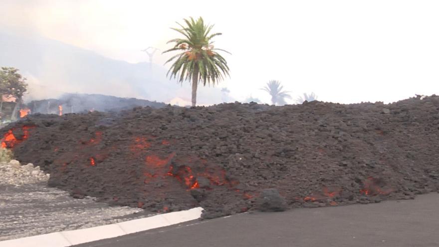 Pedro Sánchez y Ángel Víctor Torres visitan Tajuya y El Paraíso, afectadas por la lava de Cumbre Vieja