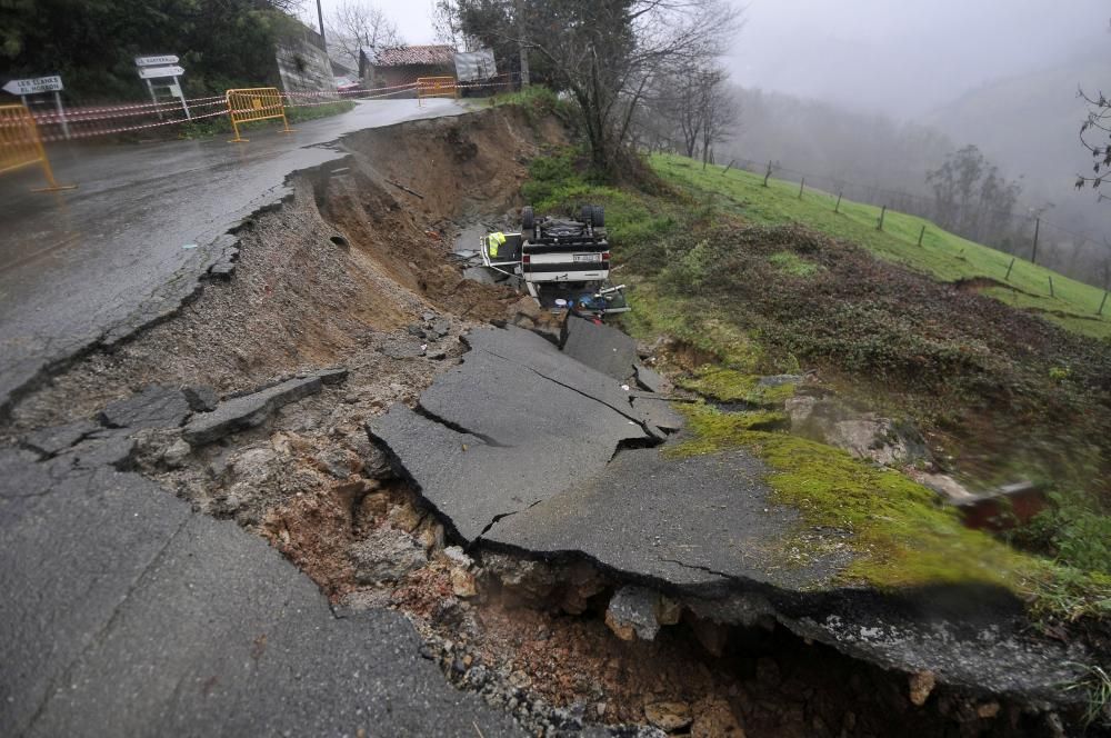 Temporal en Asturias: La zona donde se produjo el accidente mortal en Laviana