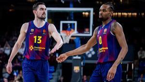 Tomas Satoransky y Kevin Punter, en un partido con el Barça