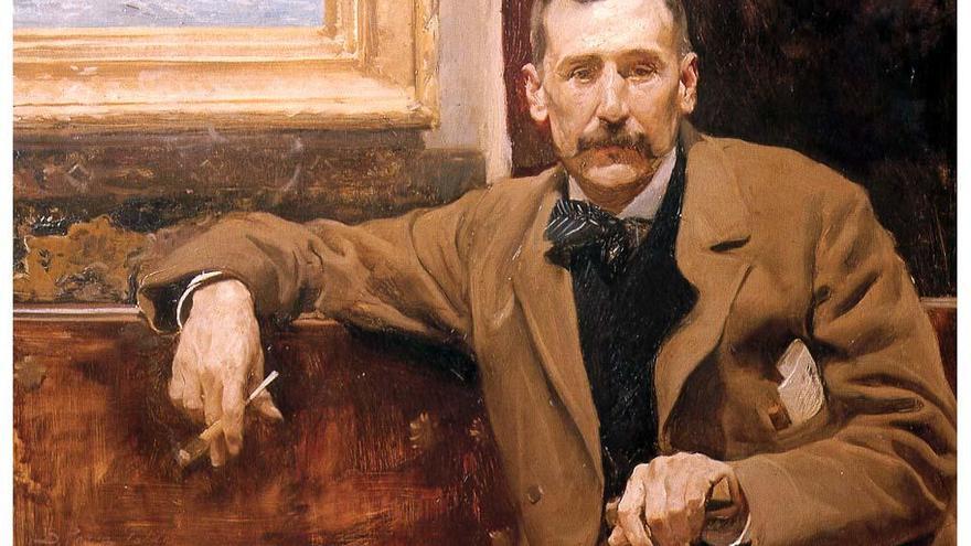 Retrato de Galdós realizado por Sorolla.