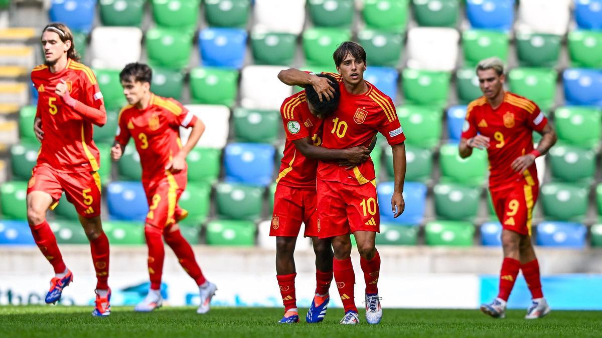 Pol Fortuny anotó el gol que metió España en la final del Europeo sub-19