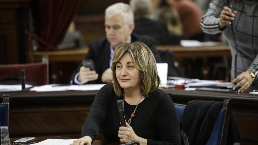 Fanny Tur, esta mañana, en el Parlament.