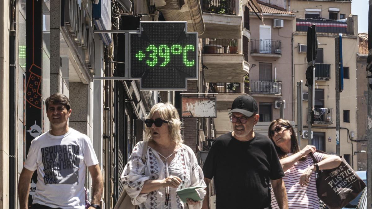Temperatura a l'entorn dels 40ºC, l'estiu del 2025 a Manresa