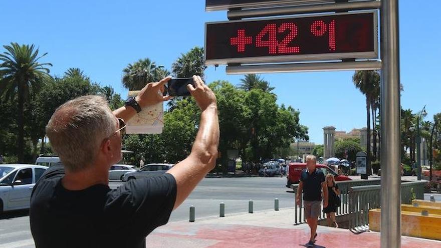 Termómetro del centro el pasado 30 de julio.