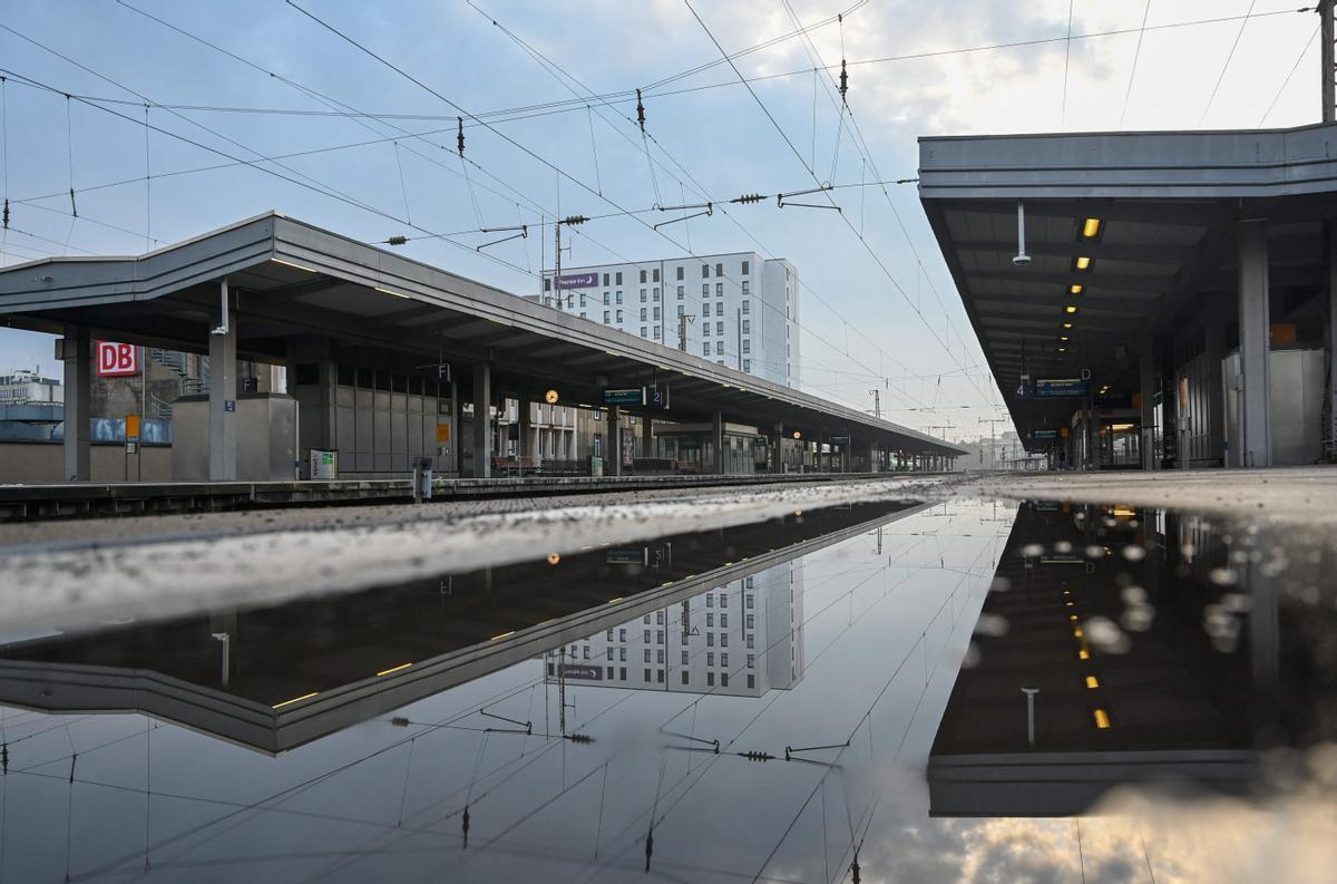 Huelga de los trabajadores del ferrocarril en Alemania. Essen