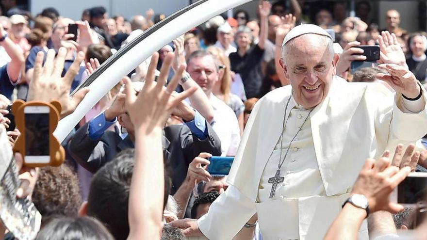 El Papa, durante su visita a Turín.