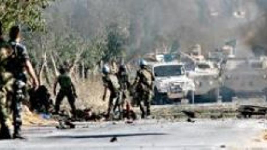 Mueren seis soldados españoles en un ataque en el sur del Líbano