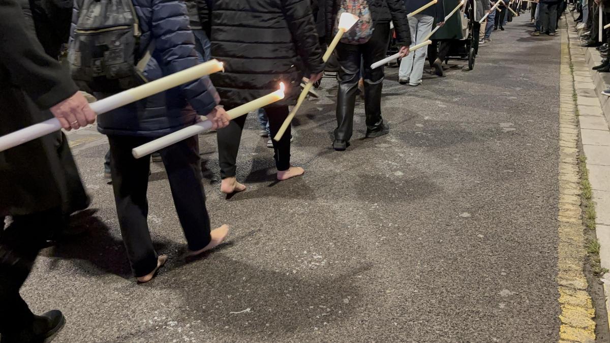 Las imágenes de la multitudinaria procesión de subida de la imagen del Santísimo Cristo del Mar de Benicarló