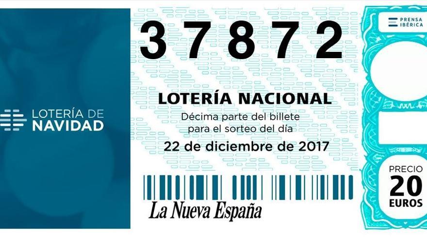 Lotería de Navidad 2017: El 37872, quinto premio