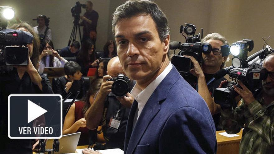 Sánchez optará a &quot;recuperar&quot; el PSOE tras dejar su escaño