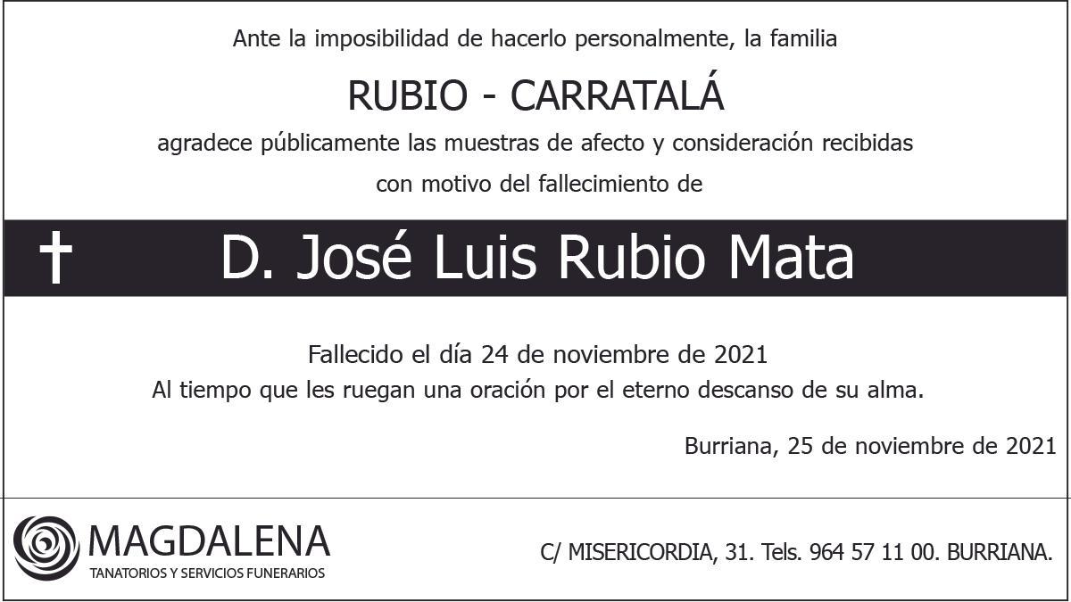 D. José Luis Rubio Mata