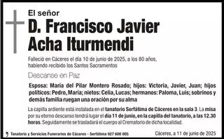 D. Francisco Javier Acha Iturmendi