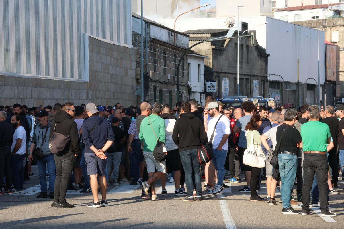 Trabajadores del metal de la provincia se manifiestan en Vigo