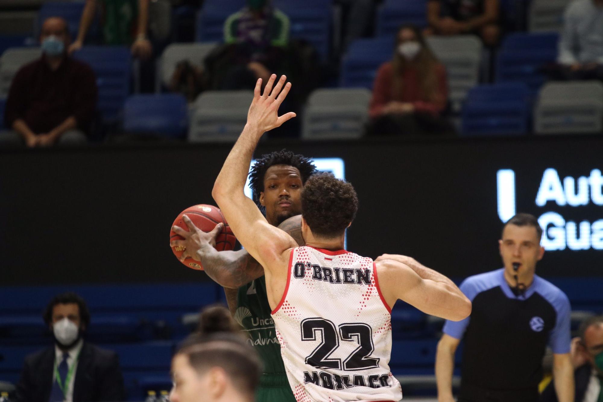 El Unicaja se despide de la Eurocup con una derrota contra el Mónaco.