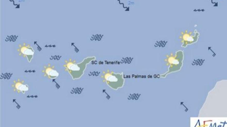 Un domingo con fuertes vientos  y posibilidad de lluvias ocasionales