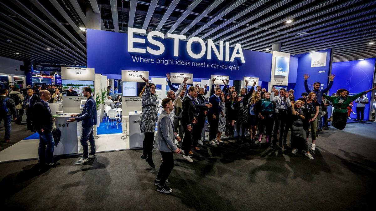 El 'stand' de Estonia dentro del MWC 2024.