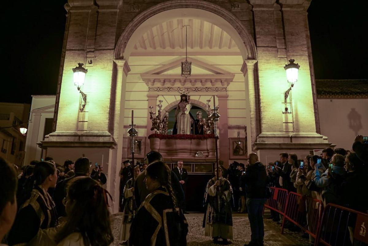 Nuestro Padre Jesús del Perdón Despojado de sus Vestiduras, este Viernes de Dolores, en Puente Genil.