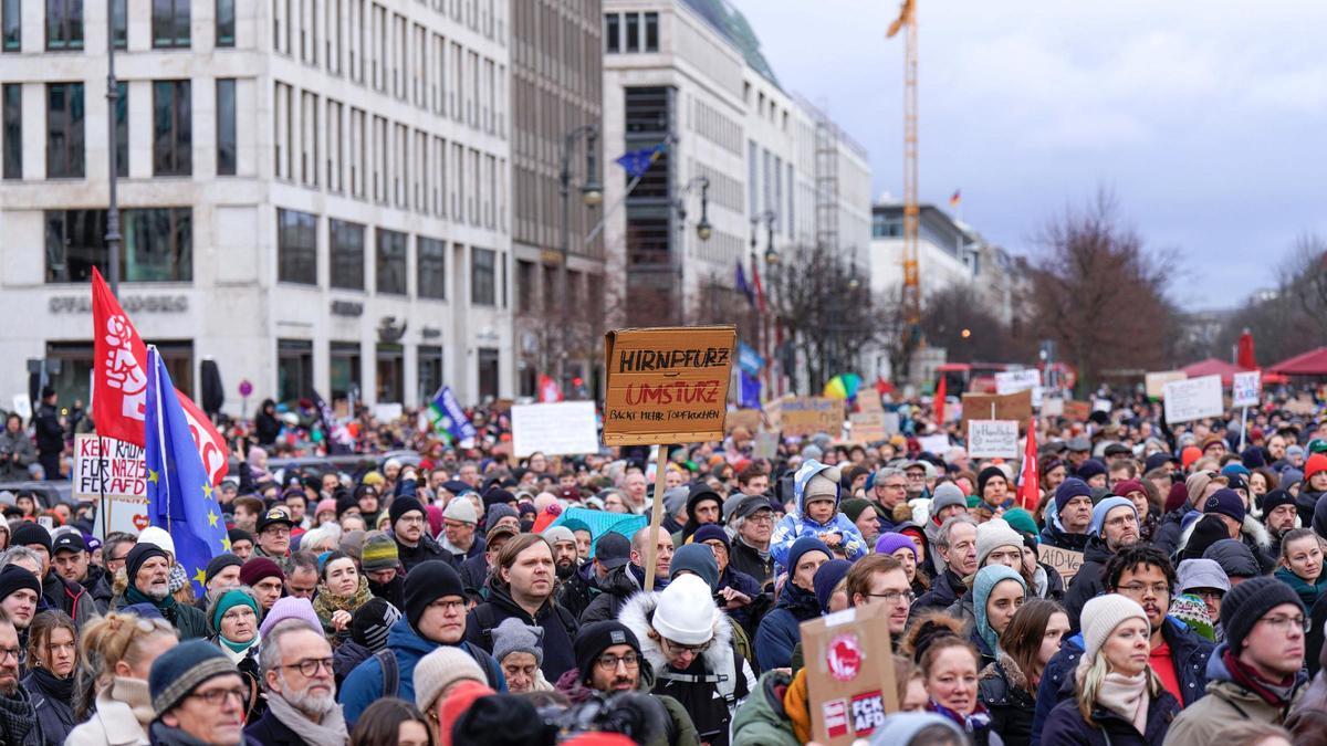 Protestas contra la extrema derecha en Alemania.