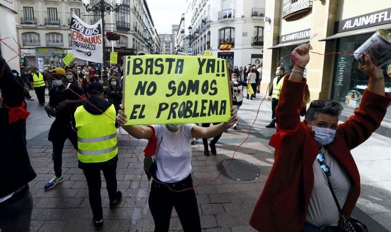 Manifestación de hostelería, ocio y turismo