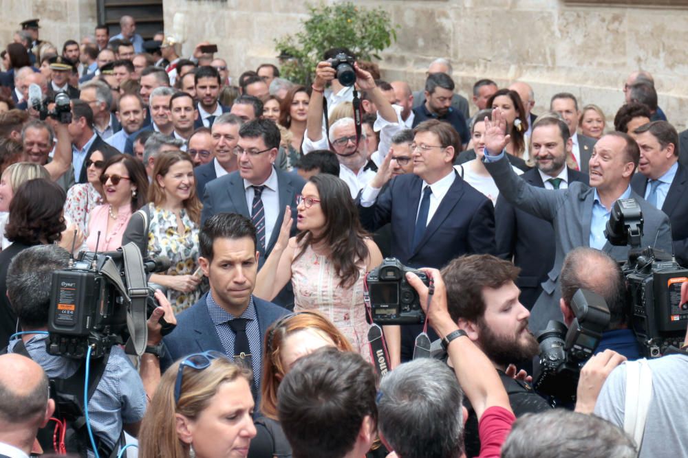 Recepción en la Generalitat tras la toma de posesión de Ximo Puig