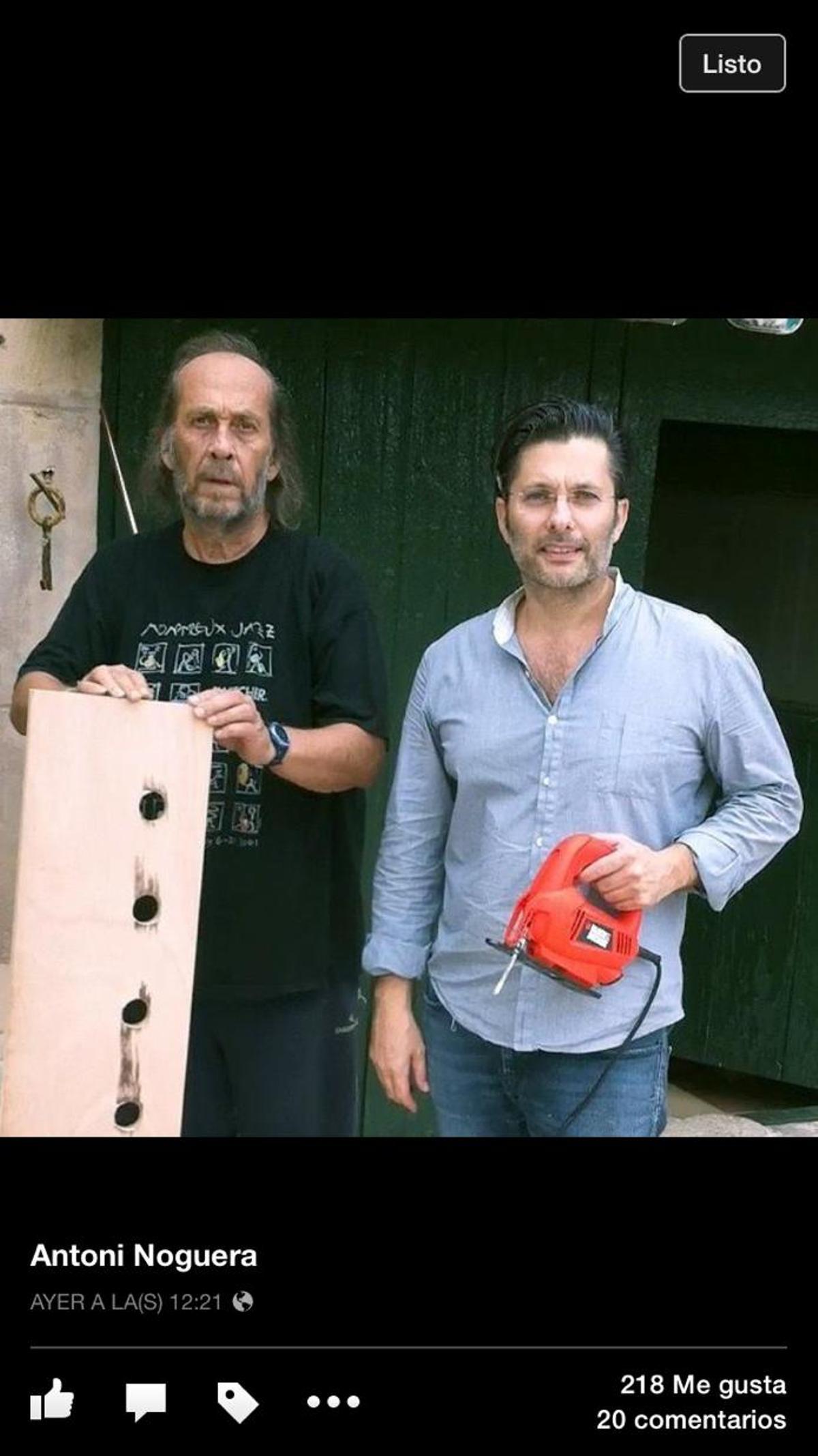 Paco de Lucía y Antoni Noguera, en Son Anglada, en la casa donde el genial guitarrista montó un estudio de grabación