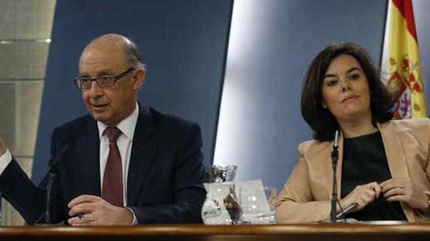 Montoro y Santamaría, durante la rueda de prensa.