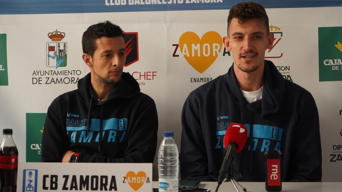 Saulo Hernández y Erikas Kalinicenko, hoy en rueda de prensa.