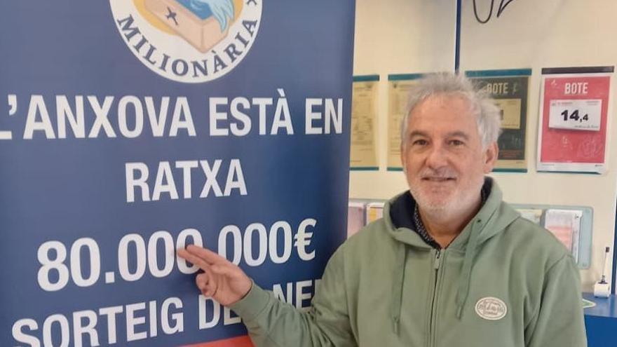 Félix Pons, de l'Anxova Milionària de l'Escala.