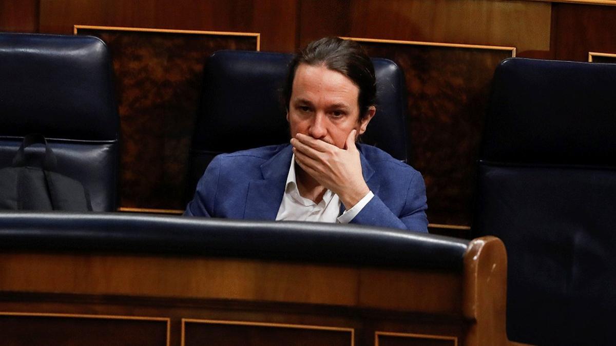 El líder de Podemos y vicepresidente segundo del Gobierno, Pablo Iglesias, en el Congreso