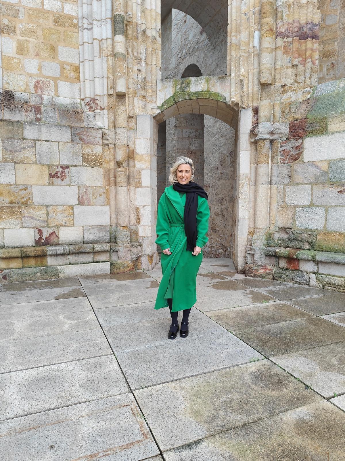 La alcaldesa de Braganza, Isabel Ferreira, en la Fundación Rei Afonso Henriques.