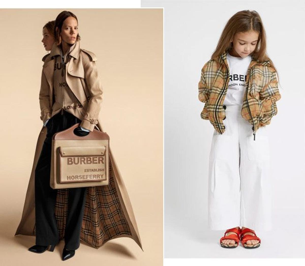 Looks a juego para madres e hijos, de Burberry