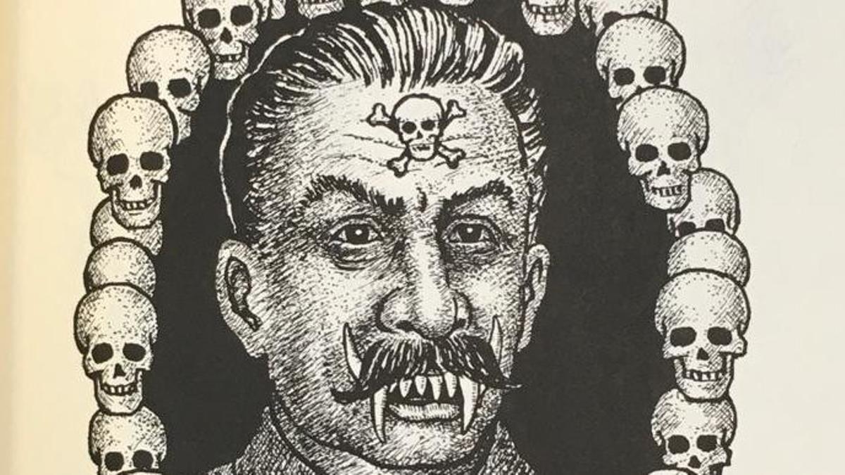 Dibujo de un tatuaje de un delincuente encerrado en una prisión soviética, en 1979.