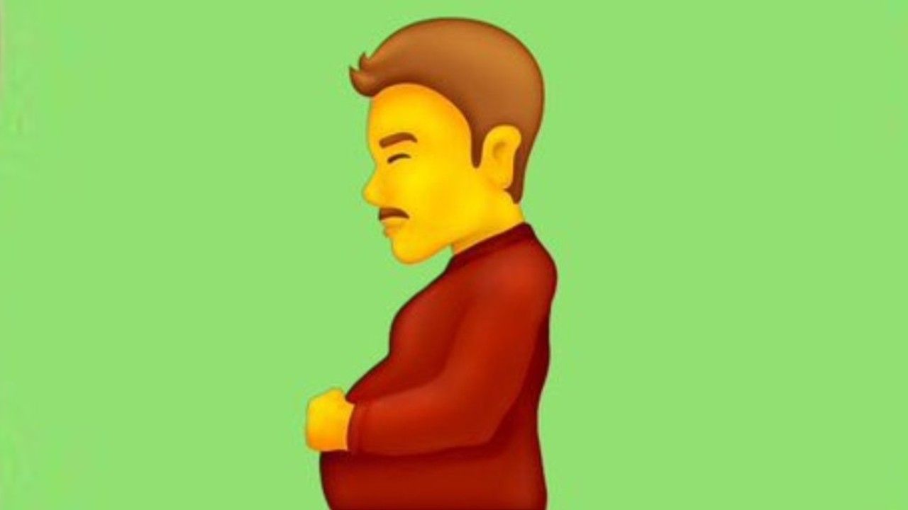 Emoji de hombre embarazado