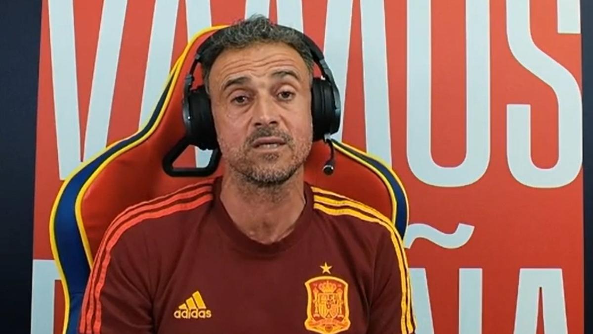 Luis Enrique, en uno de sus streamings