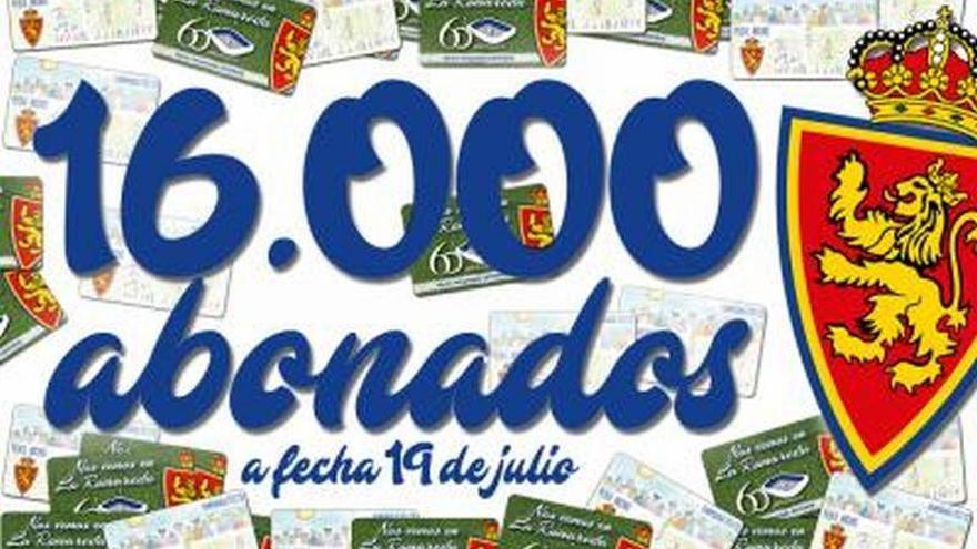 El Real Zaragoza, con 16.000 abonados, supera la cifra de la anterior temporada