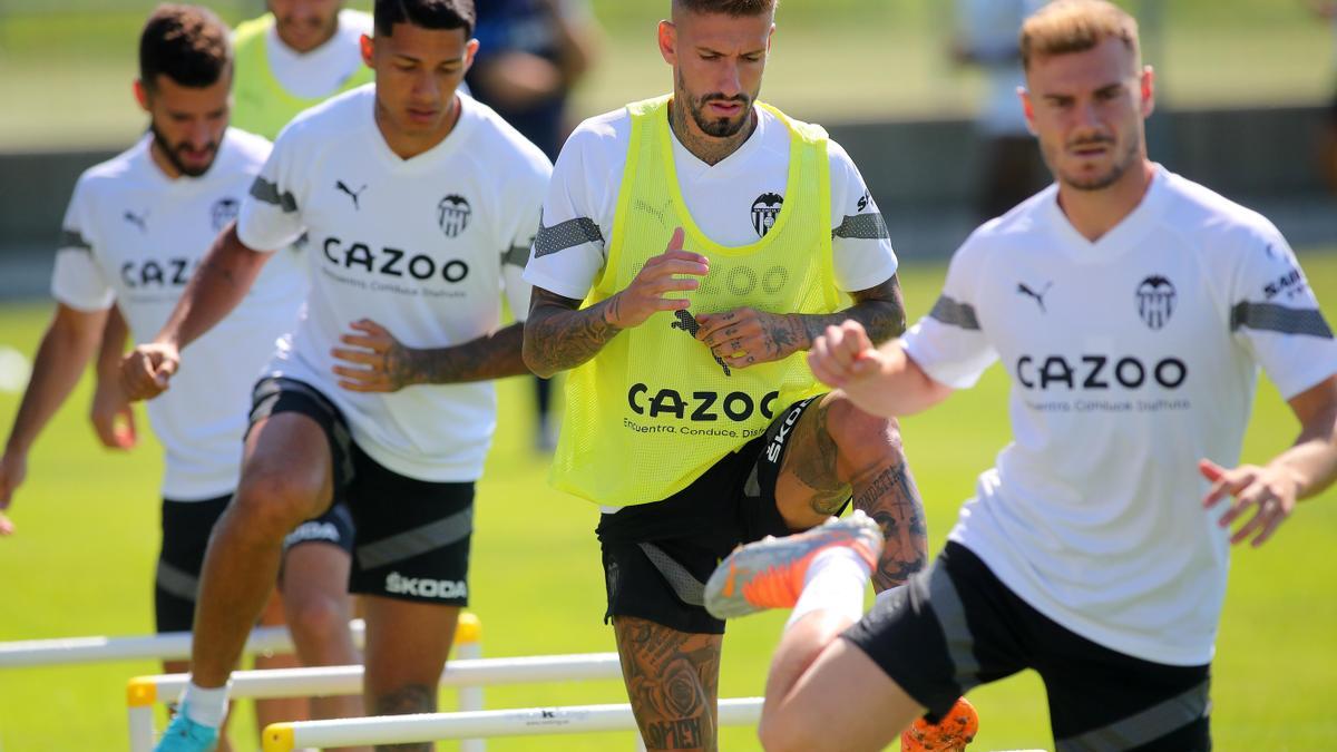 Una imagen de un entrenamiento del Valencia CF